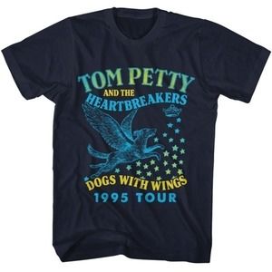 Tom Petty The Heartbreakers Dogs With Wings 1995 Tour Rock Music Shirt